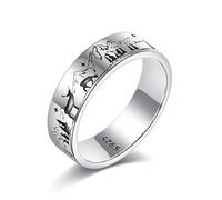 DAYLINLOVE Mountain Rings 925 Sterling Silver Nature Rings Inspirational Jewelry For Women Men Climbers Nature Lovers Friends