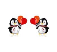 DAYLINLOVE Penguin Earrings 925 Sterling Silver Penguin Stud Earrings Penguin Christmas Jewelry Gifts for Women Penguin Lovers