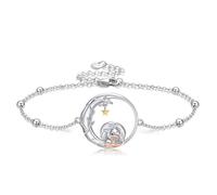 DAYLINLOVE Possum Bracelet 925 Sterling Silver Moon Possum Bracelets Possum Jewelry Gifts for Women Possums Lovers Christmas Birthday Gift