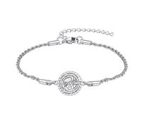 DAYLINLOVE Praying Hands Bracelet 925 Sterling Silver Serenity Prayer Bracelets Bible Verse Christian Religious Jewellery Gifts for Women Men