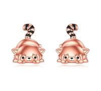DAYLINLOVE Red Panda Earrings 925 Sterling Silver Red Panda Stud Earrings Cute Animal Jewelry Gifts for Women