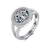 DAYLINLOVE Sobriety Gifts for Women 925 Sterling Silver AA Ring Tree of Life Rings Alcoholics Anonymous Jewelry Sober Gifts for Women Mom (9)