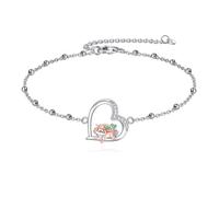 DAYLINLOVE Starfish/Wave/turtle/Butterfly/Evil eyes/Angel Wings/Moon/Dragonfly/Bread Dragon/Tennis/Anchor/Sloth/Star of David Braclet 925 Sterling Silver Braclet Anklet Jewelry Gifts for Women