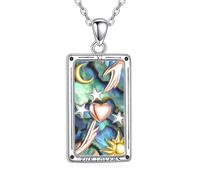 DAYLINLOVE Tarot Cards Necklace 925 Sterling Silver Lucky Talisman Hypoallergenic Jewelry Gift for Women