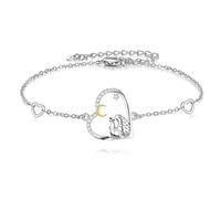 DAYLONLOVE Hedgehog Bracelet 925 Sterling Silver Hedgehog Heart Bracelets Hedgehog Jewelry Gifts for Women