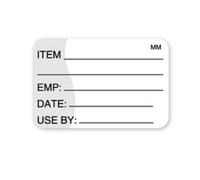 Daymark Food Rotation Label USE by, Item, EMP, Date 111221 25mm x 38mm 1000 Labels per roll, Food Safety Label