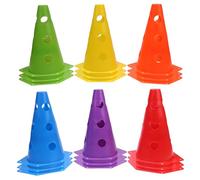DAYnagh 12/18Pcs Agility Cone Football Training Maker Bucket Field Skating Marker Soccer Training Marker Obstacle Cone Soccer Obstacle Practice Equipment