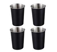DAYnagh 4pcs Kids Stainless Steel Cups Stackable And Rusts Resistant Drinking Glasses For Indoor And Outdoor Activity Metal Glasses
