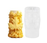 DAYnagh Candle Moulds, Pillar Silicone Candle Mold for Candle Making, Leaf Carved Shape Silicone Mould for Aromatherapy Candles Making, Soap Making