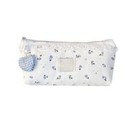 DAYnagh Lace Floral Pencil Case, Canvas Makeup Bag, Blanks Pencil Cases, Black School, Multifunctional Zippered Travel, 18x7x7cm