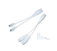 DAYnagh Power Over Ethernet Splitter Networking Cabling Connector RJ45 Connector For Security Camera Install Double Purpose Power Over Ethernet Separator