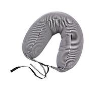 DAYNECETY 1pc Microbead Travel Neck Pillow Cushion Roll Lightweight Travel Pillow Support U Shape Cushion For Car Airplane Kids Adult (Black)