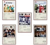 DAYOBOB One Direction Poster Album Cover Limited Edition Posters (Set of 5) Unframed 8in x 12in(20x30cm) Canvas Poster Wall Art Decor Print Picture Paintings for Living Room Bedroom Decoration