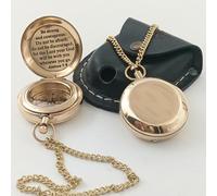 DAYOL'X Joshua 1:9 Engraved Brass Compass- Push Open - Communion, Confirmation Baptism Gifts 1st Gifts for Boys, Religious Gifts for Men - Religious Jewelry - Best Graduation Gift for Students