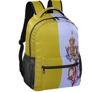 Daypack Minimalist Look Twill Weave Fabric Adjustable Shoulder Straps for, Vatican Flag, S, Daypack
