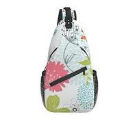 Daypack Sling BackpackZebra Rhino Elephant Giraffe Flamingo Chest Shoulder Backpack Interesting Crossbody Shoulder Bag