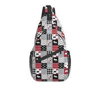 Daypack Sling Bag Tribal Native American African Ethnic Symbols Chest Shoulder Backpack Interesting Crossbody Shoulder Bag