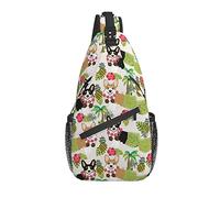 Daypack Sling Bag Tribal Native American African Ethnic Symbols Chest Shoulder Backpack Interesting Crossbody Shoulder Bag