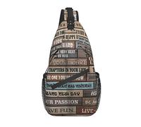 Daypack Sling Bag Tribal Native American African Ethnic Symbols Chest Shoulder Backpack Interesting Crossbody Shoulder Bag