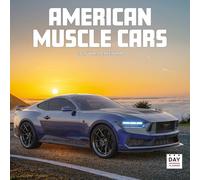 Dayplanner American Muscle Cars Calendar 2026, Large Square Wall Calendar, 16 Month, American Muscle Cars Gift Auto Calendar
