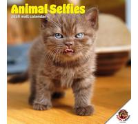 Dayplanner Publishing Animal Selfies Calendar 2026, Large Square Wall, 16 Month, Animal Selfies Gift Calendar