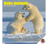 Dayplanner Publishing Baby Animals Calendar 2026, Large Square Wall Calendar, 16 Month, Baby Animals Gift Animal Calendar