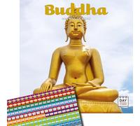 Dayplanner Publishing Buddha Calendar 2026, Large Square Wall Calendar With Organisational Stickers, 16 Month, Buddha Gift Religion Calendar