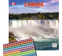 Dayplanner Publishing Canada Calendar 2026, Large Square Wall Calendar With Organisational Stickers, 16 Month, Canada Gift Travel Calendar