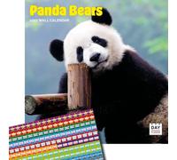 Dayplanner Publishing Panda Bears Calendar 2027, Large with Stickers