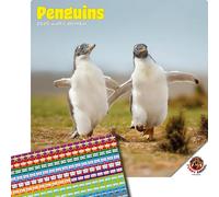 Dayplanner Publishing Penguins Calendar 2026, Large Square Wall Calendar With Organisational Stickers, 16 Month, Penguins Gift Wildlife Calendar