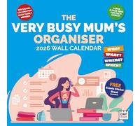 Dayplanner Publishing Very Busy Mum's Organiser Planner Calendar 2026 With Event Stickers, Large Square Wall Calendar, 12 Month, Very Busy Mum's Organiser Planner Gift Calendar