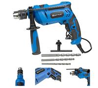 DayPlus 850W Electric Corded Impact Hammer Drill with Drill Bit Set Tool Kit for Wood Concrete Steel, 3000rpm Variable Speed Depth Gauge Chuck Key Mains