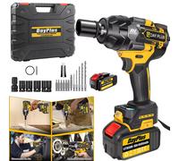 DayPlus Cordless Impact Wrench 6000mAh 1/2" Driver Drill Kit with Battery & Case