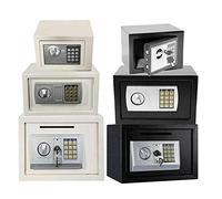 DayPlus Electronic Safe for Home Office Hotel, Fireproof, Digital Code with 2 Emergency Keys, Black Steel, Wall/Floor Mountable, 4.6L