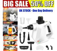 Beldray BEL0701TQN 10-in-1 Handheld Steam Cleaner - Clean, Sanitise & Refresh Surfaces, Tiles, Mirrors & Windows, Chemical Free Cleaning, Includes Nozzles, Brushes, Upholstery Head & Squeegee, 1000W