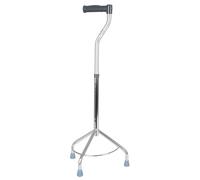 Days Adjustable Tripod Walking Stick - Height Adjustable Walking Stick with Non Slip Base for Elderly and Disabled - Lightweight Chrome Mobility Aid - Wide Base for Extra Stability