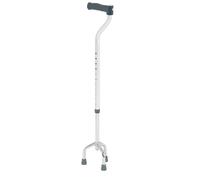 Days Adjustable Tripod Walking Stick - Height Adjustable Walking Stick with Non Slip Base for Elderly and Disabled - Lightweight Chrome Mobility Aid - Small Base for Compact Support