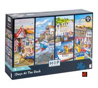 Days at the Dock Multi Pack of 4 x 500 piece Seaside Harbour jigsaw puzzles NEW