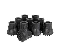 Days Bell Shaped Ferrule, 22 mm (7/8"), Pack of 10, (Eligible for VAT Relief in the UK) Replacement Tip for Walking Stick, Protection Caps for Walker, Enhance Grip on Surfaces, Elderly, Disabled
