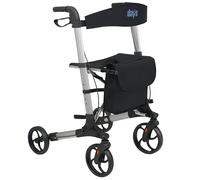 Days Deluxe Lightweight Folding Four Wheel Rollator, Rollator, Easy Storage and Travel, Carry Bag, Mobility Aids, Adjustable Seat Height 610mm / 24"