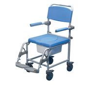 Days Deluxe Wheeled Shower Commode Toilet Chair, Attendant- Propelled Shower Chair