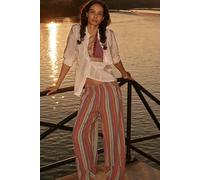 Day's End Stripe Pants at Free People in Red Brown Combo, Size: XL - female