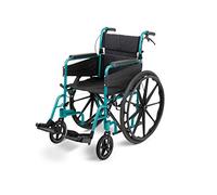 Days Escape Lite Self Propelled Wheelchair - Lightweight Aluminium Folding Wheelchair with Attendant Brakes - Suitable for Indoor and Outdoor Use (Narrow, Racing Green)