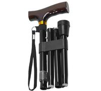 Days Folding Walking Stick - Lightweight Adjustable Aluminium Cane with Ergonomic Handle Grip, Non-Slip Tip, Floral Pattern - Foldable Mobility Aid for Seniors and Adults (33 inches)