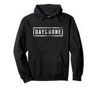 Days Gone Iconic Distressed Big Chest Logo Pullover Hoodie, Adult Unisex, Black, X-Large