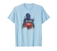 Days Gone Remastered Ready to Fight Big Chest Poster T-Shirt, Men, Baby Blue, Medium