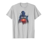 Days Gone Remastered Ready to Fight Big Chest Poster T-Shirt, Men, Silver Grey, X-Large