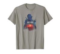 Days Gone Remastered Ready to Fight Big Chest Poster T-Shirt, Men, Slate Grey, 3X-Large