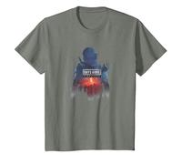 Days Gone Remastered Ready to Fight Big Chest Poster T-Shirt, Youth, Olive Heather, X-Small
