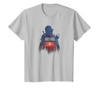Days Gone Remastered Ready to Fight Big Chest Poster T-Shirt, Youth, Silver Grey, Large
